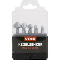 Stier Kegelsenker Set 5-teilig Bit-Schaft 1/4"