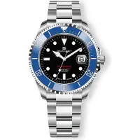 Gigandet Automatikuhr Edelstahl Saphirglas Sea Ground 300 Ceramic Date - G300-021M-C