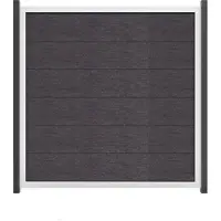 GROEN & JANSSEN Zaun Hauptelement GroJa Novara vormontiert ohne Pfosten Rahmen silber 180 x 180 cm anthrazit