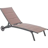 Home & Garden Ibiza Alu Taupe / Grau Gartenliege