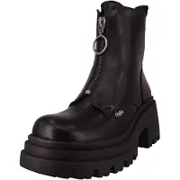 Buffalo Damen Elegante Stiefelette Bravr Zip 1220066 Schwarz