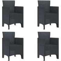 vidaXL Gartenstuhl 4 pcs Anthrazit 53 x 49 x 85 cm Polypropylen