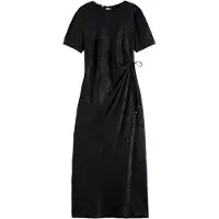 Scotch & Soda Crushed Satin Wrap Dress Black Größe: 34 | Maxikleider Outlet | Damen | Schwarz