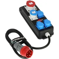 Brennenstuhl 1151480020, 2 m, Draußen, CEE, IP44, Kunststoff, Gummi, Schwarz, Blau, Rot