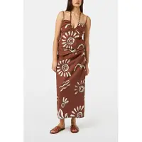 Scotch & Soda Gathered Strappy Tank Inky Sun Brown Größe: 34 | Maxikleider Outlet | Damen | Braun