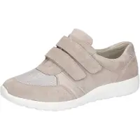 Waldlaufer M-Ira 815M30-201 Orthotritt Damenslipper, bequem, Leder/Stretch,Beige - Damenschuhe Bequeme Ballerina / Slipper, Beige, leder (order/minileostretch/eclis)