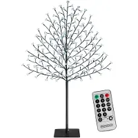 Monzana Kirschblütenbaum 180 cm 200 LED Kaltweiß Außen Innen Lichterbaum