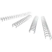 Leitz Drahtbinderücken WireBind, A4, 34 Ringe, 14 mm für max. 125 Seiten, 100 Stück, silber