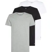 Calvin Klein 100% Baumwolle 3er-Pack Herren T-Shirts Schwarz/Graugefleckt/Weiß