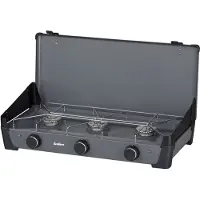 Enders Gaskocher "Bondy 3" Edelstahl Stahl 28 cmx61 cm Campingkocher mit 3 leistungsstarken Brennern