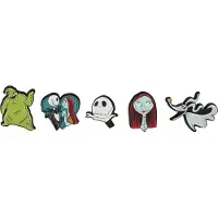 Crocs Schuhanstecker "Jibbitz Nightmare before Christmas" Set, Kein Spielzeug. Nicht für Kinder unter 3 Jahren geeignet, 5 Stk. Charms mit ikonischen Weihnachtsmotiven "Nightmare before Xmas"