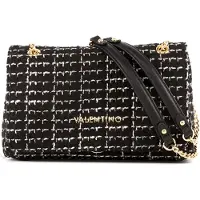 Valentino Elegante Damen Handtasche Schwarz mit Kettenriemen und Logodetail
