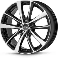 Oxxo 19 Zoll Alufelge Vidorra Black 19"x7.50" 5x112 PCD ET46 66.6mm Felge Schwarz Frontpoliert