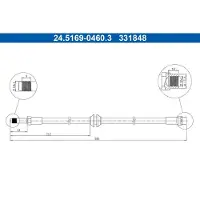 Ate Bremsschlauch 24.5169-0460.3 für BMW 3er