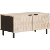 vidaXL Couchtisch Weiß 80 x 50 x 40 cm Massivholz Mango