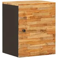 vidaXL Badezimmer Hängeschrank Natur 38 x 33 x 48 cm Massivholz Mango
