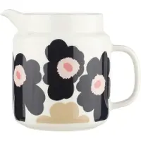 Marimekko - Oiva Unikko Kanne, 1,25 l, off white / charcoal / sand / pink
