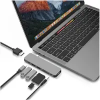 Hyper GN21D-GRAY, Grau, MicroSD (TransFlash), SD, HDMI, USB 3.2 Gen 2 (3.1 Gen 2) Type-A, Aluminium