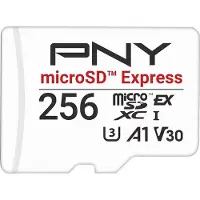 PNY microSD Express, 256 GB, MicroSDXC, UHS-I, 890 MB/s, 750 MB/s, Class 3 (U3)