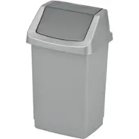 Curver kosz uchylny "click-it" 9l /srebrny/ grafitowy