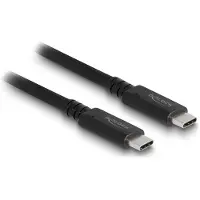 DeLOCK USB4 40 Gbps Kabel koaxial 1,2 m USB PD 3.1 Extended Power Range 240 W, 1,2 m, USB C, USB C, USB4 Gen 3x2, 40 Gbit/s, Schwarz