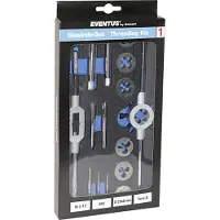 Eventus by Exact 70607 Gevindskæresats 16 dele HSS metrisk M3, M4, M5, M6, M8, M10, M12