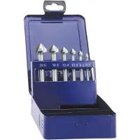 Eventus by Exact 05540 Keglesænker-sæt 6 dele 6.3 mm, 8.3 mm, 10.4 mm, 12.4 mm, 16.5 mm, 20.5 mm HSS Cylinderskaft 1 Set
