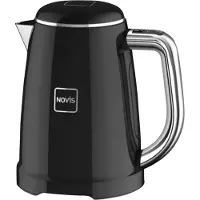 Novis 6114.09.10 Iconic KTC1 Wasserkocher, Edelstahlgehäuse, 1,6 l FÃ1/4llmenge, 2400 Watt, Kalkfilter, Abschaltautomatik