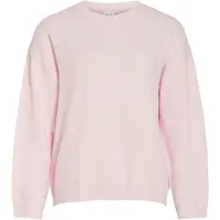 Vila Strickpullover "VILIGA L/S O-NECK KNIT TOP - NOOS" Materialmix, relaxed fit