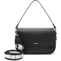 L.credi Schultertasche Umhängetasche Ruby Flapbag Black schwarz