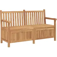 vidaXL Gartenbank mit Speicher 150 x 60 x 90 cm Massivholz Teak