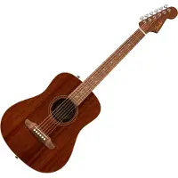 Fender California Standard Redondo Mini-Akustikgitarre mit Tasche Sapeli-Decke Natur Sapeli