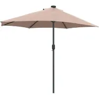 vidaXL Garten-Sonnenschirm Taupe 294 x 150 x 224 cm