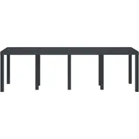 vidaXL Wetterfester Gartentisch Anthrazit 250 x 100 x 73 cm