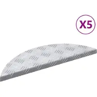 vidaXL Treppe Tritt Halbmond 5 pcs Silber 60 x 18 x 2,5 cm Aluminium