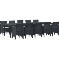 vidaXL Garten Essgruppe 11 stk. Anthrazit und Creme