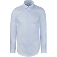 Seidensticker Businesshemd "Schwarze Rose", Herren, Gr. XXL (45), normale Ärmellängen, blau, 100% Baumwolle, bedruckt, slim fit, 2-Knopf-Manschette, Hemden Businesshemd, Slim 1/1 Kentkragen Druck