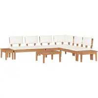 vidaXL Gartensofa-set 4 stk. Braun und Creme