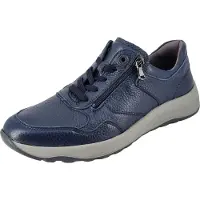 Waldlaufer Schnürhalbschuhe bequem in blau, Gr. 10.5