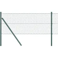 vidaXL Schweißgitterzaun 0,8 x 10 m PVC Grün