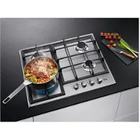 AEG HGB64400SM, Edelstahl, Integriert, 60 cm, Gaskochfeld, Edelstahl, 4 Zone(n)