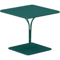 Vente-unique Gartentisch - L. 80 cm - Metall - Blau - MIRMANDE von MYLIA