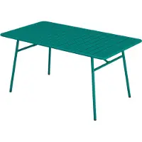 Vente-unique Gartentisch - L. 160 cm - Metall - Blau - MIRMANDE von MYLIA