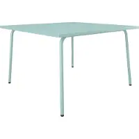 Vente-unique Gartentisch quadratisch - L. 120 cm - Metall - Mandelgrün - MIRMANDE von MYLIA