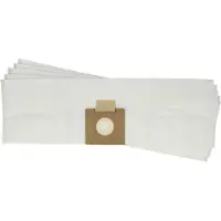 VHBW 5x Staubbeutel kompatibel mit Cleancraft flex Cat 112 Q Staubsauger - 23cm x 18cm Weiß