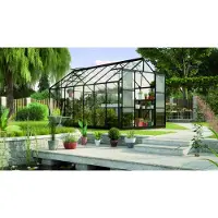 Pergart Vitavia, Aktionsangebot (inkl. 100 Euro Zubehör): Gewächshaus "Uranus 11500", schwarz, 11,5 m², 3 mm ESG