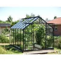 Vitavia Vitavia, Gewächshaus "Uranus 9900", schwarz, 9,9 m², 3 mm ESG