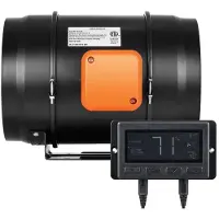 DUOKU Kanallüfter - - 8 Zoll - 807 CFM - Leiser EC-Motor - Temperatur-/Feuchtigkeitsregler