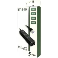 Inter-Tech ARGUS IT-410, USB 3.2 Gen 1 (3.1 Gen 1) Type-C, IEEE 802.3ab, IEEE 802.3i, IEEE 802.3u, Schwarz, RJ-45, USB 3.2 Gen 1 (3.1 Gen 1) Type-A, Aluminium, CE, RoHS