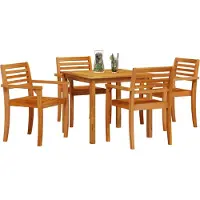 vidaXL Garten Essgruppe 5 Stk. Braun Massivholz Akazie